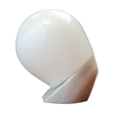 Ovoid wall lamp in earthenware and glass ø20