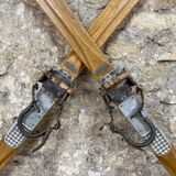 Old Wooden Skis - Mountain Chalet Decor - Vintage - 187 cm