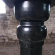 Ebony column with fluted shaft – classical pedestal, 19th c.