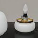 Lampe a poser tchèque en opaline blanche et laiton 1960