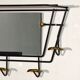 Black and gold brass wall-mounted coat rack / hat rack, 1950s