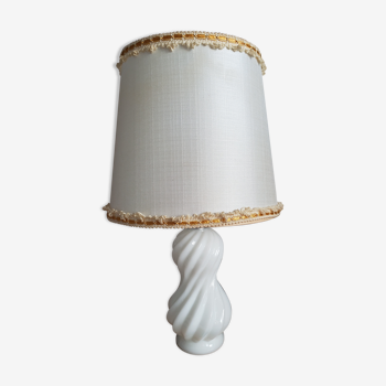 Vintage bedside lamp opaline lamp foot