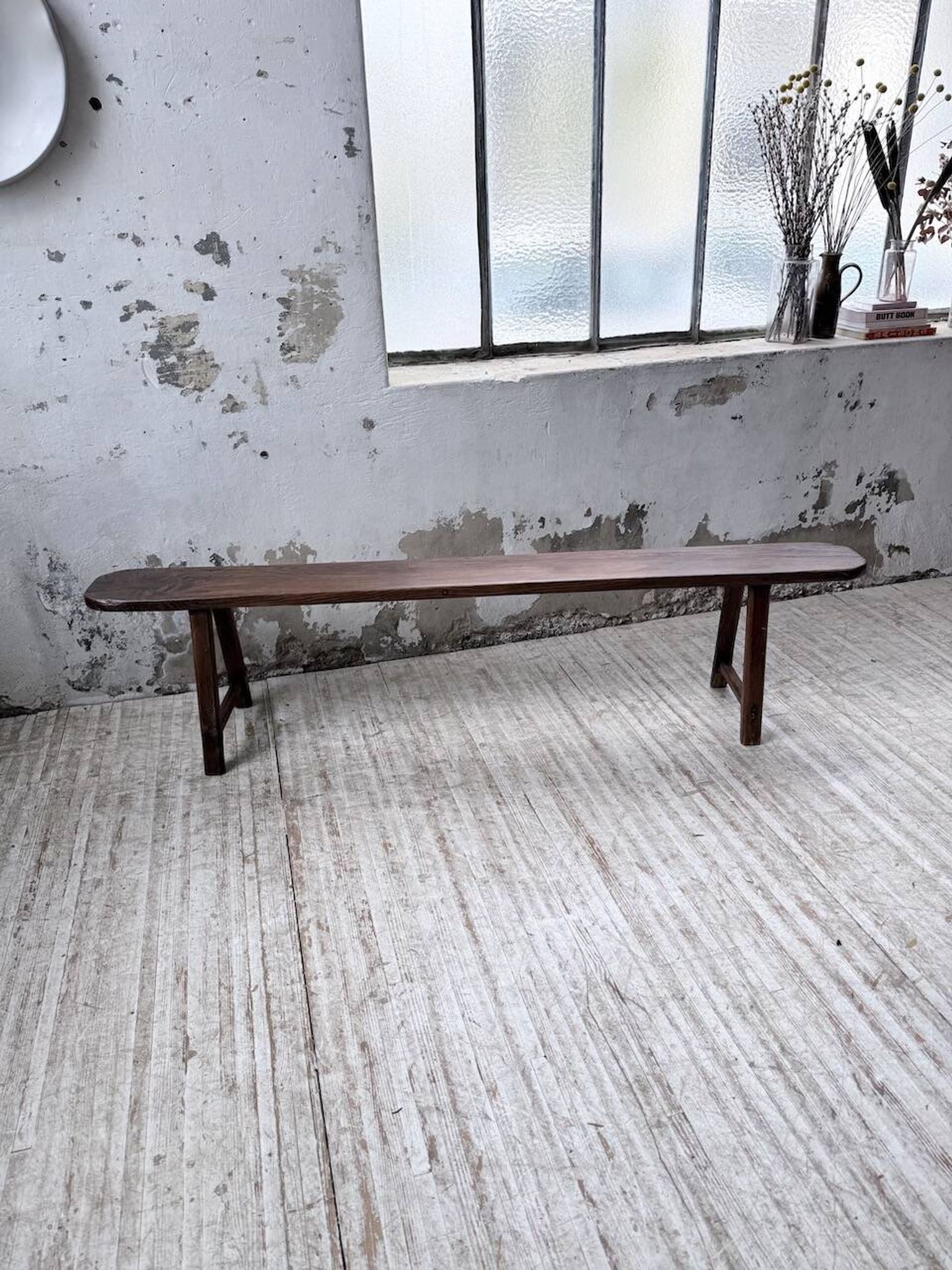 Banc de ferme chêne 1950