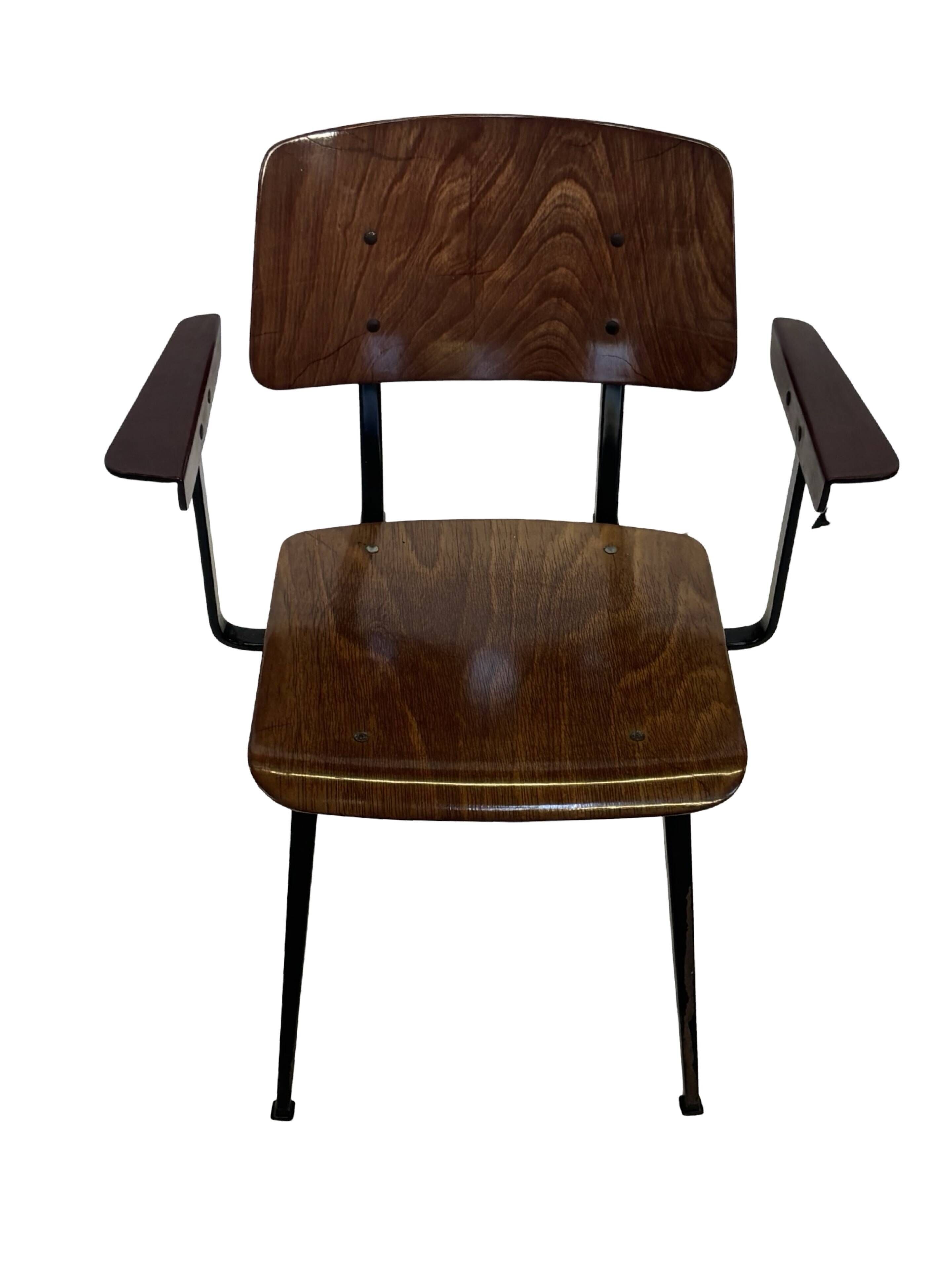 Vintage Galvanitas S16 chair with armrests, 1960 Netherlands Design