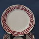 6 flat plates vintage art deco - red décor