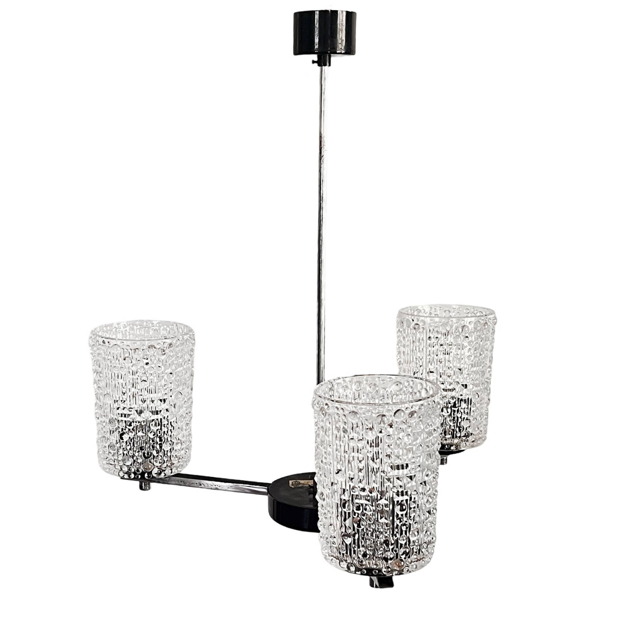 Chandelier, Lidokov type V167-1268, Czechoslovakia, 1970s