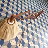 Vintage teak scissor wall light