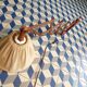 Applique ciseaux vintage en teck