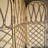 Rattan and bamboo screen
