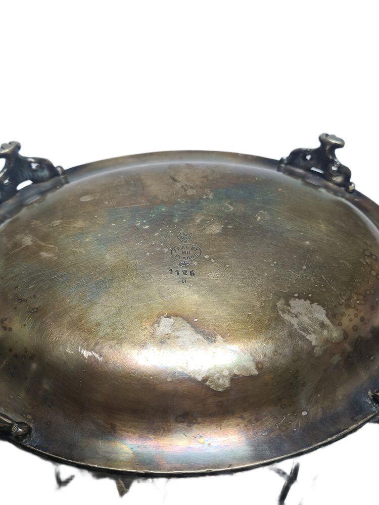 Art Nouveau fruit bowl on stand by Fraget, Poland, 1900s