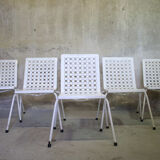 Set of five vintage patio chairs