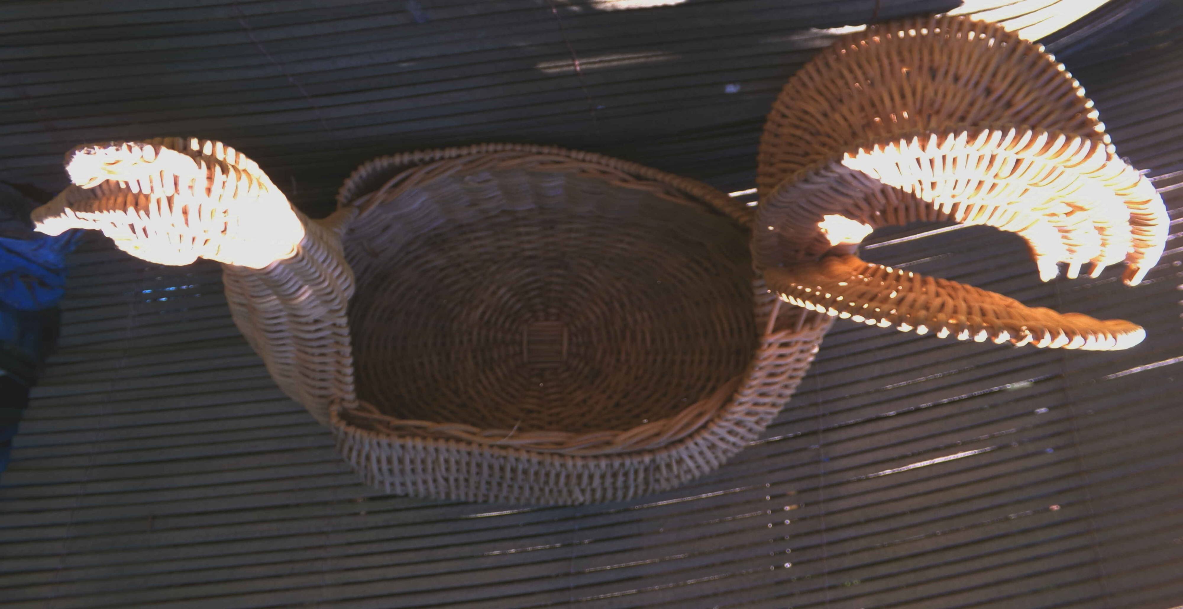 wicker rush basket