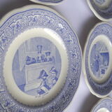 6 talking dessert plates Gien Museum