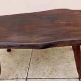 Vintage Brutalist Elm Coffee Table