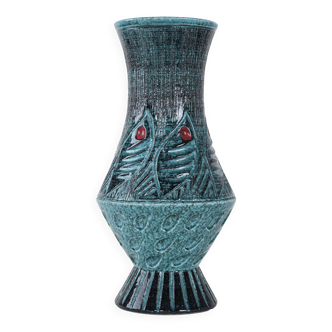 Ceramic vase, Fat Lava, German design, 1960s, made in West Germany