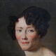 Portrait of an elegant woman oil on canvas from the 19th century.