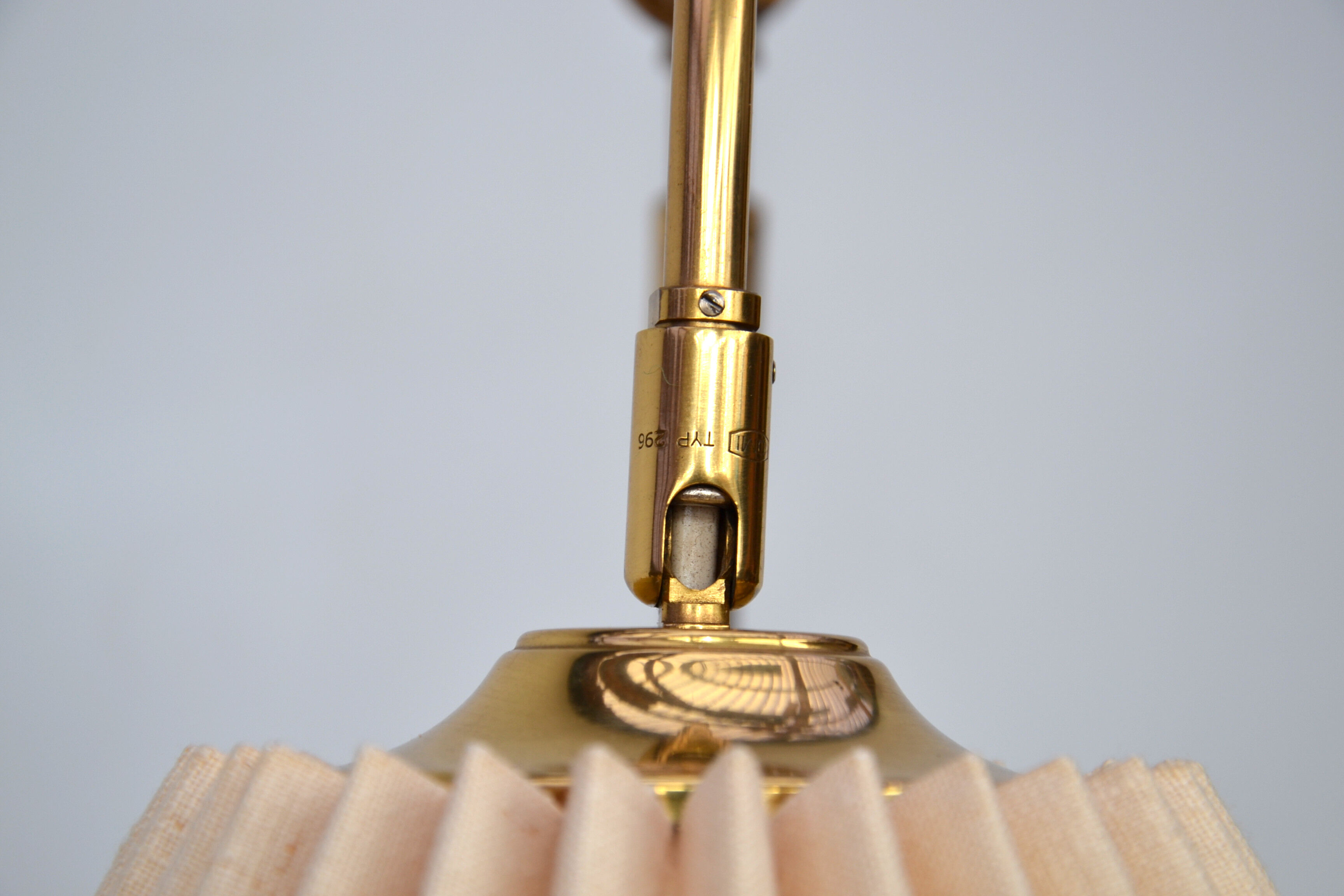 Adjustable brass floor lamp by Nafa 1950