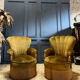 Paire de fauteuils de style Napoléon III en velours