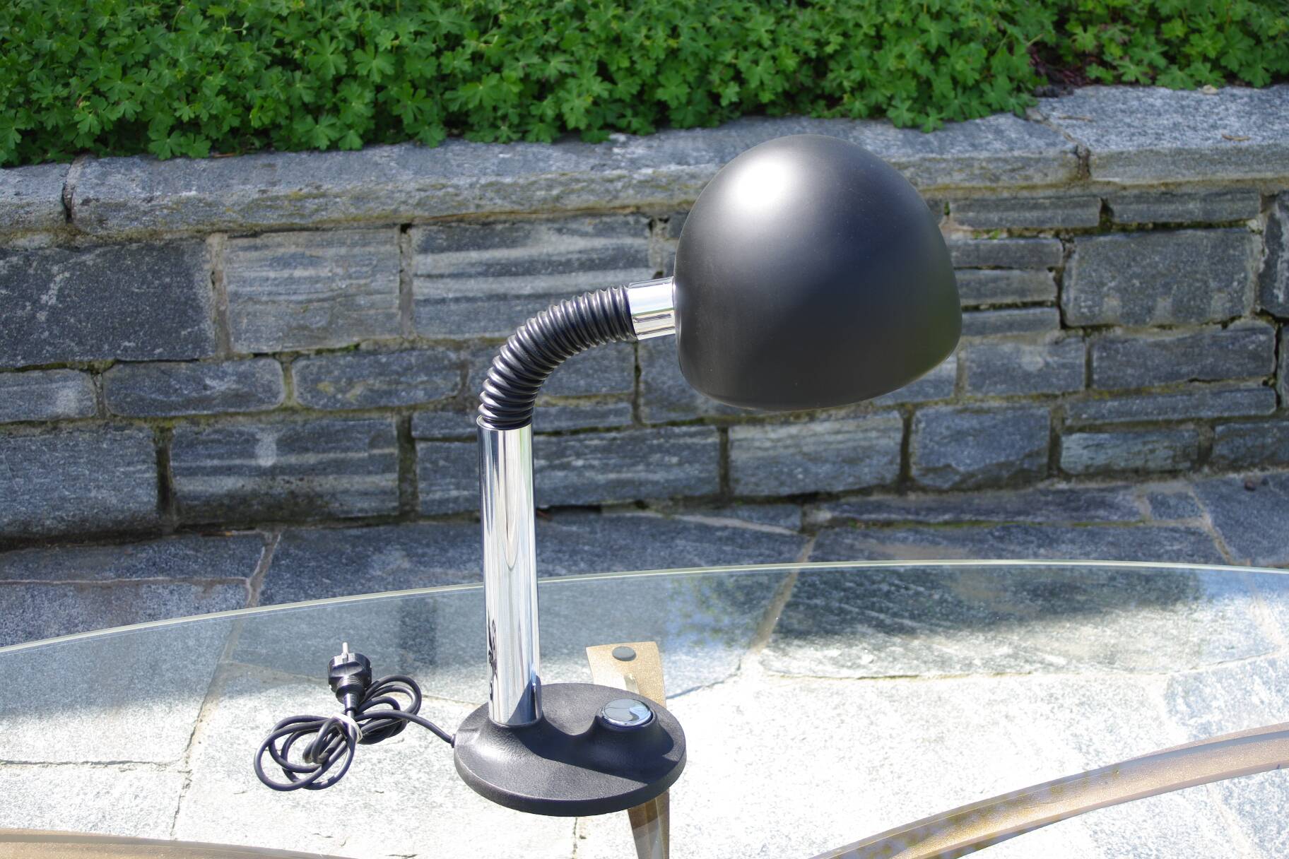 Lampe de bureau vintage en acier 1970