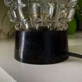 Vintage moulded glass table lamp