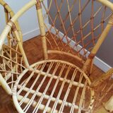 Rattan bench and chair