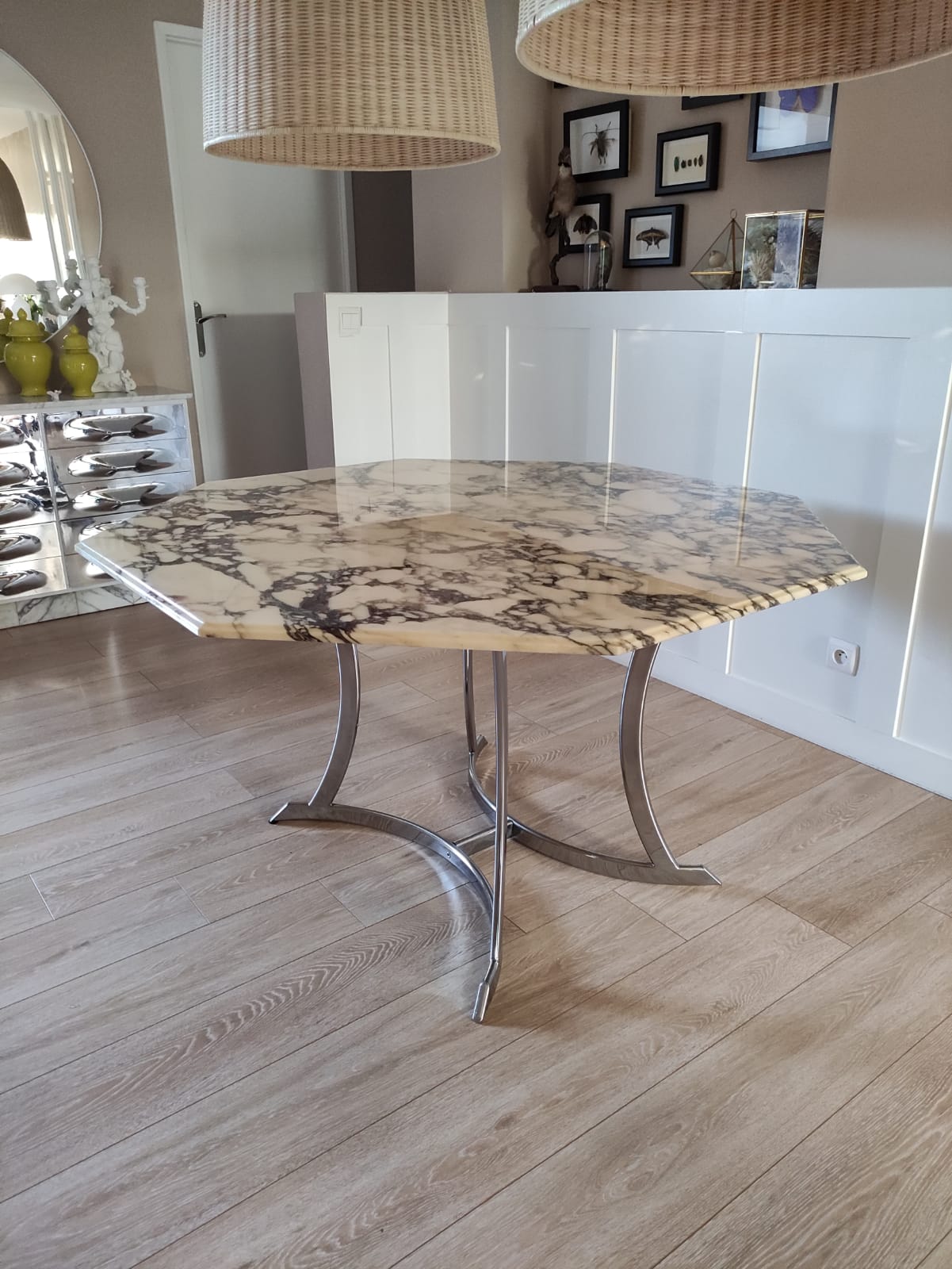 Marble dining table 70s