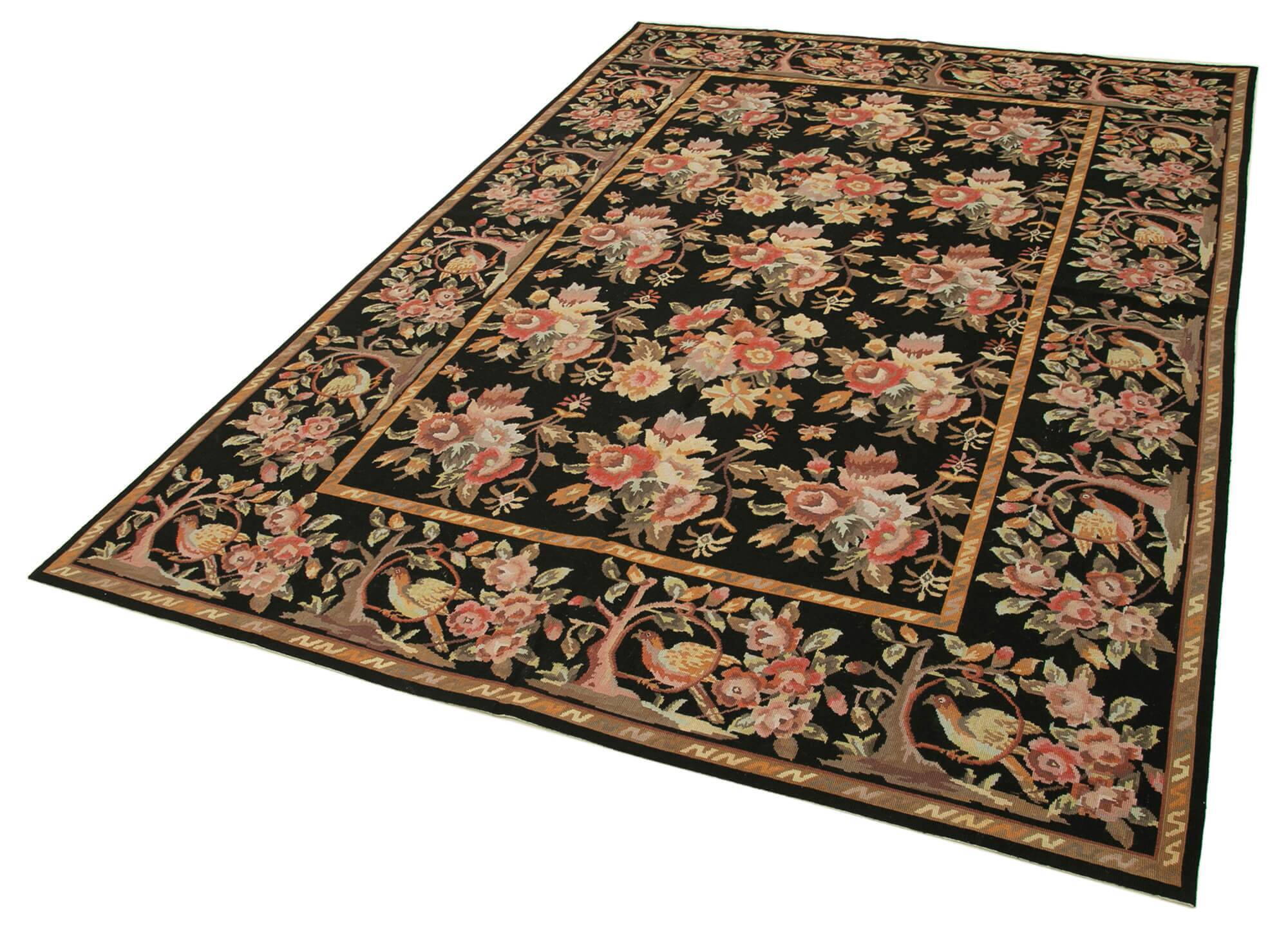Handmade Vintage Flatweave Needlepoint Kilim 183 cm x 274 cm
