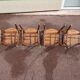 Set of 4 bistro bar chairs year 80 - 90 - wooden - baumann