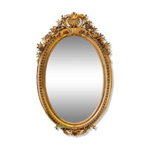 Miroir ancien ovale Napoléon - iii louis