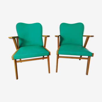 Pair of armchairs scandinavian years 50