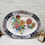 Grand plat ovale fleurs