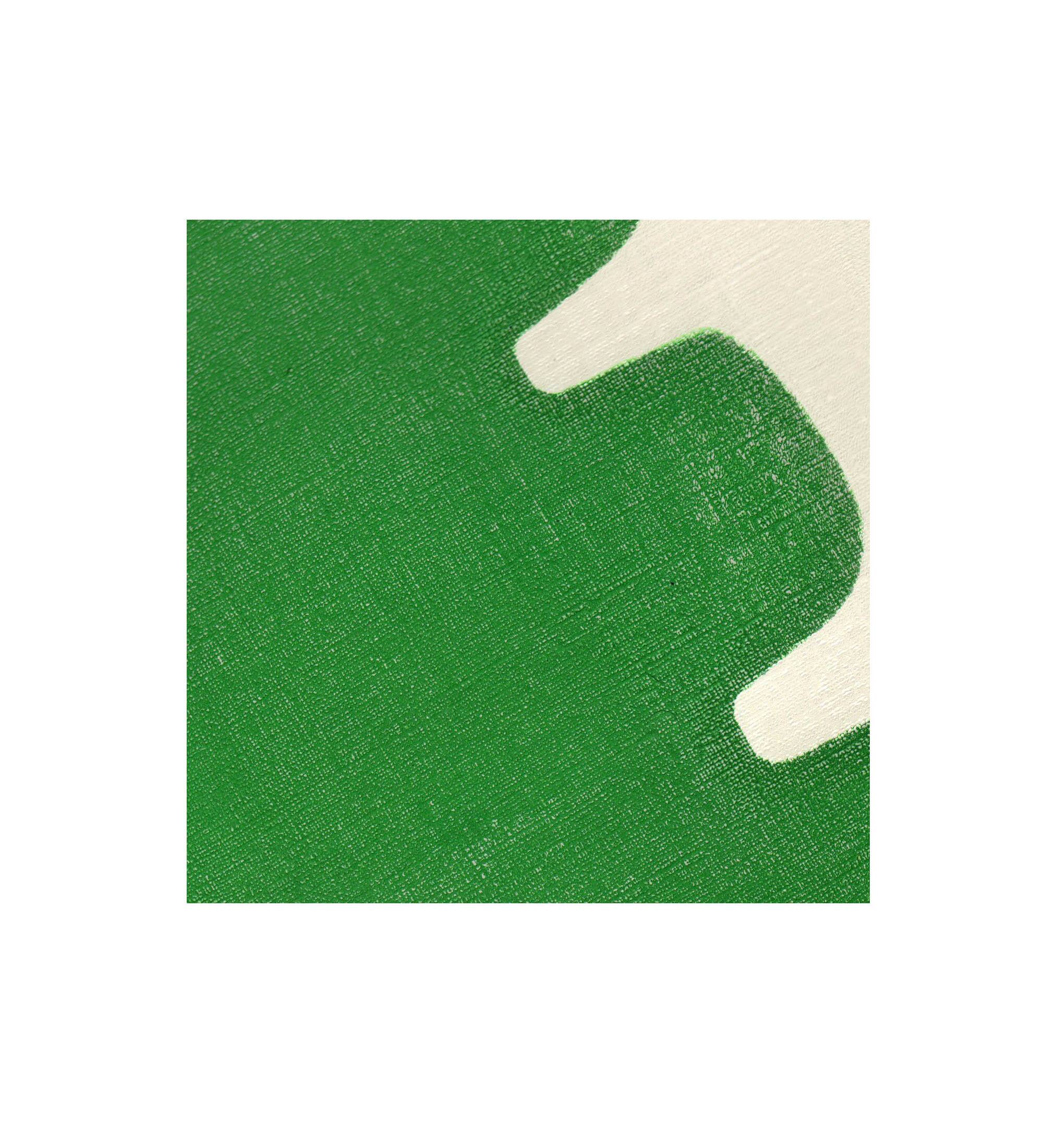 Abstract painting on paper - 30x40 - NUX green - signed Eawy