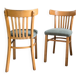 2pcs Chaise de café Bistro chaise Mid Century Vintage rembourrage carreaux