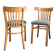 2pcs Chaise de café Bistro chaise Mid Century Vintage rembourrage carreaux