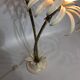Two branch palm tree floor lamp 1970s italian hollywood regency brass