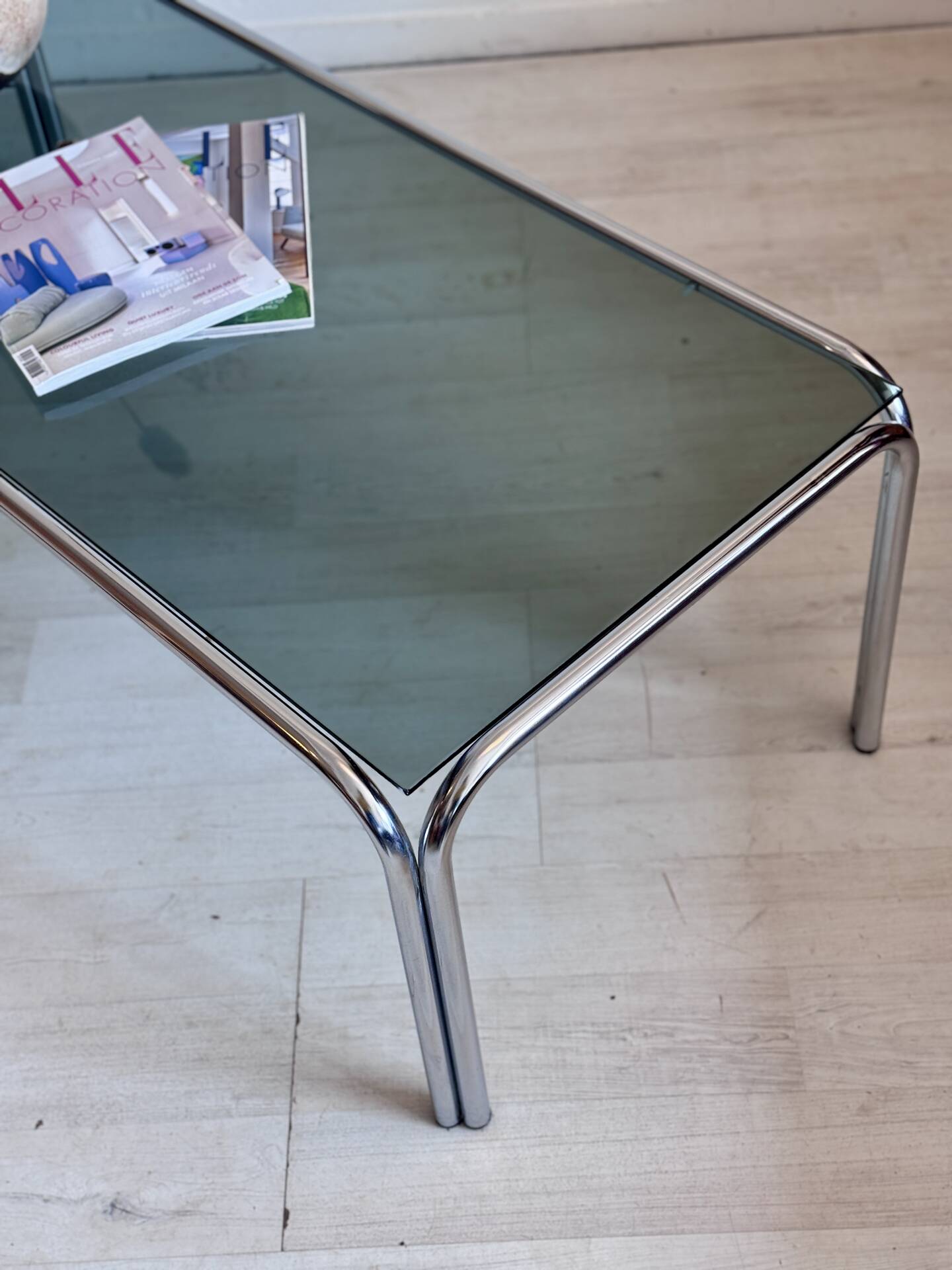 Vintage chrome coffee table 1970’s