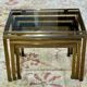 Set of 3 brass nesting tables by Guy Lefevre for Maison Jansen