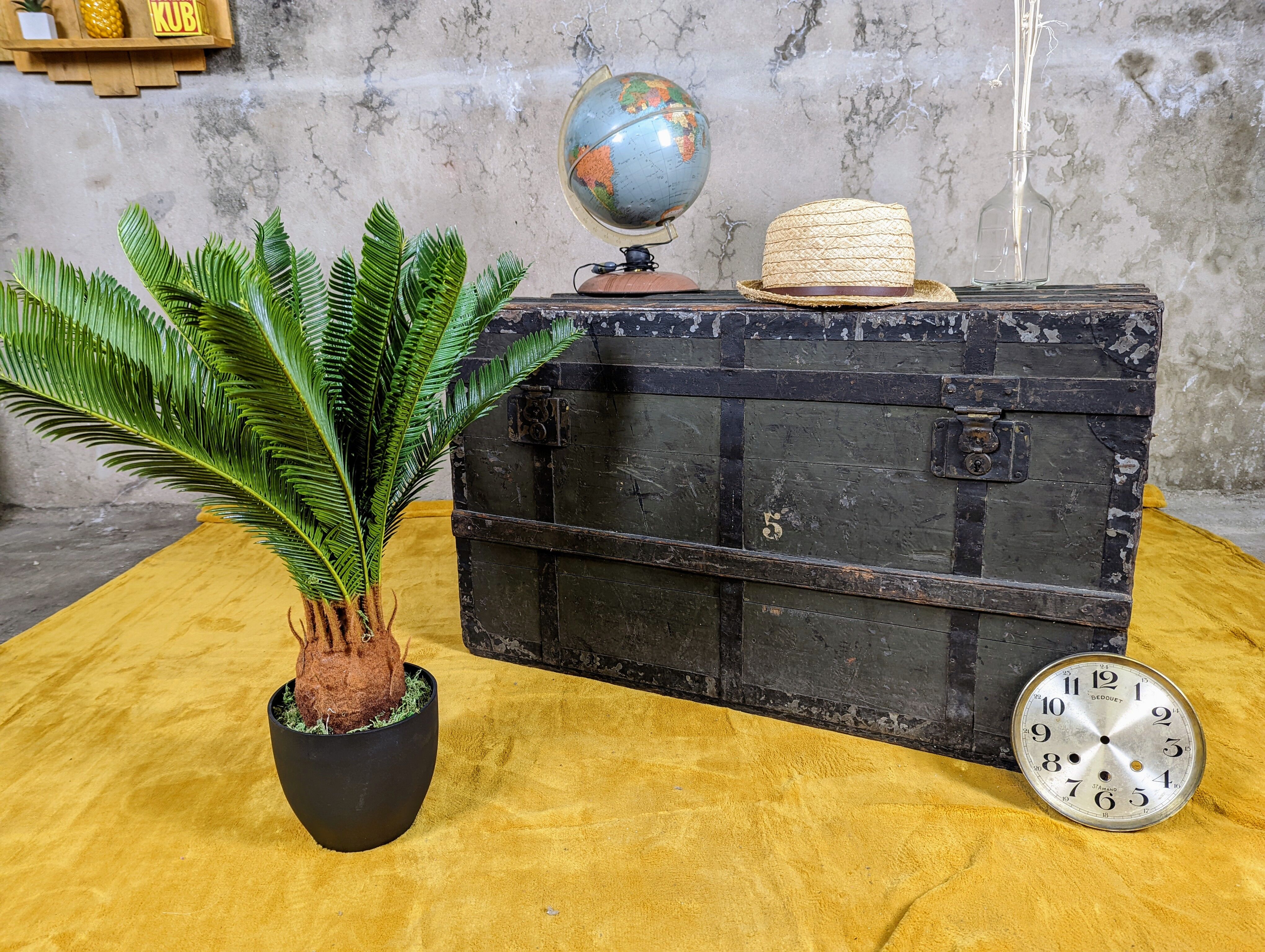 Antique travel trunk