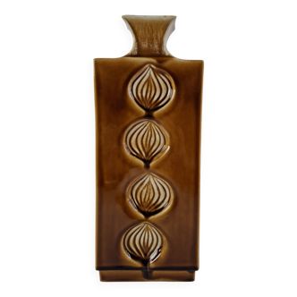 Mid Century Czech Brown Ceramic Vase Ditmar Urbach, 1960's.