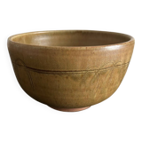 Stoneware salad bowl signed jg