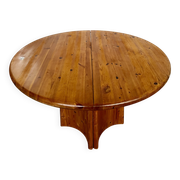 Large Scandinavian pine table - 6 chairs