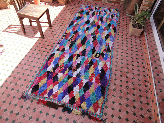 Carpet corridor boucherouite 282 x 105 cm