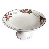 Earthenware compote bowl with stylized rose motif