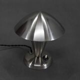 Bauhaus  Nickel "Mushroom" Table Lamp, Czechoslovakia, 1930s