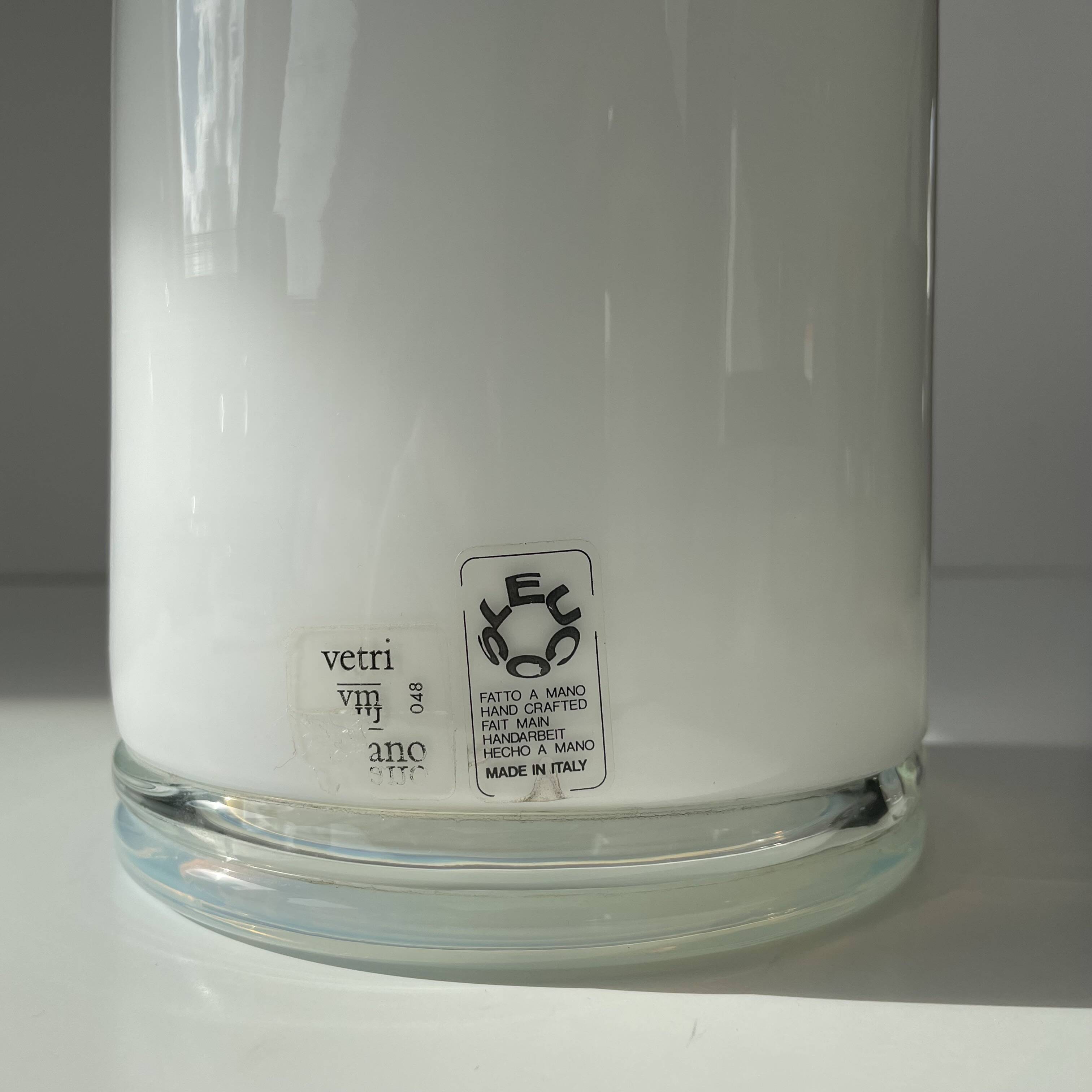 Leuco Murano Italy glass table lamp