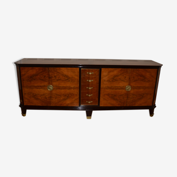 Enfilade art-déco en noyer de De Coene et frère