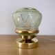 Vintage art deco globe table lamp in mint and gold glass