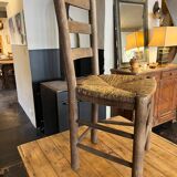 Lot of 6 straw chairs from the end of the 19th century