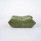 Togo Armchair and Pouf in Fresh green Corduroy