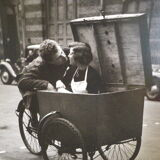 Robert Doisneau's black and white poster "Kiss Blottot" from 1950